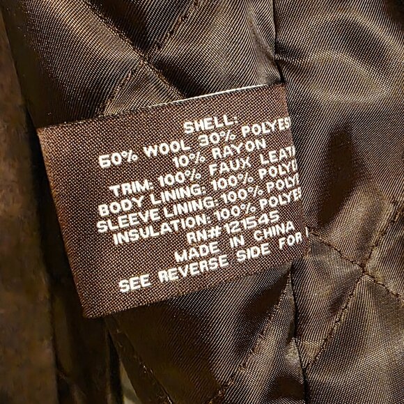 Michael Michael Kors Men’s Wool Blend Peacoat – Brown, Size L - Picture 8 of 9